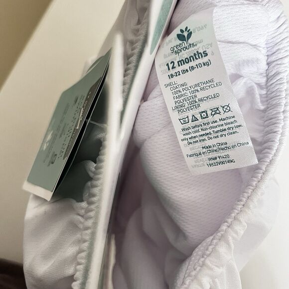 Green Sprouts Eco Pull-Up Reusable Swim Diapers Lot of 2 White SZ 12 Months NWT - Picture 5 of 9
